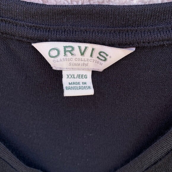 Orvis Classic Collection Black Short Sleeve Batwing Shirt Sz 2XL - Picture 2 of 8